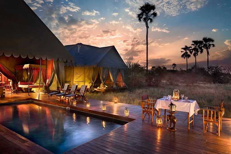 Pool area - Jack's Private Camp - Makgadikgadi Pans, Botswana